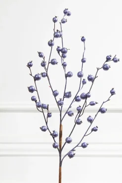 30” Metallic Navy Mini Pomegranate Christmas Spray