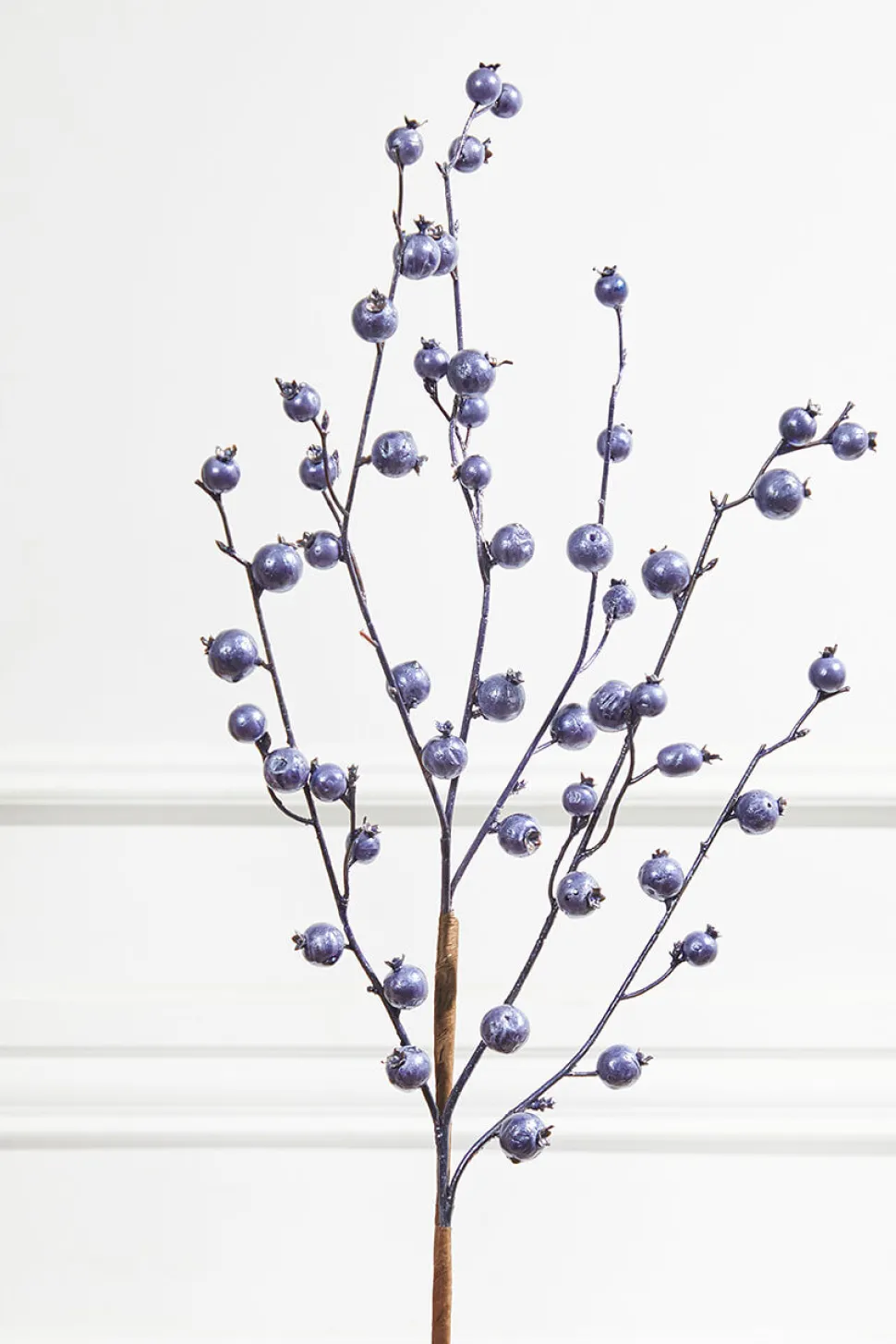 30” Metallic Navy Mini Pomegranate Christmas Spray