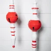 20" Metal Peppermint Holiday Finial Ornament - Small