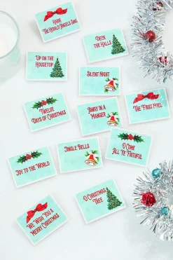 10" Mr. Christmas Sing Along Santa W/ 12 Song Sheets