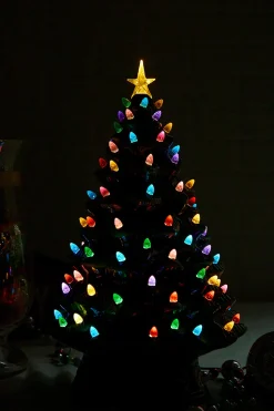 18" Nostalgic Ceramic Christmas Tree, Green