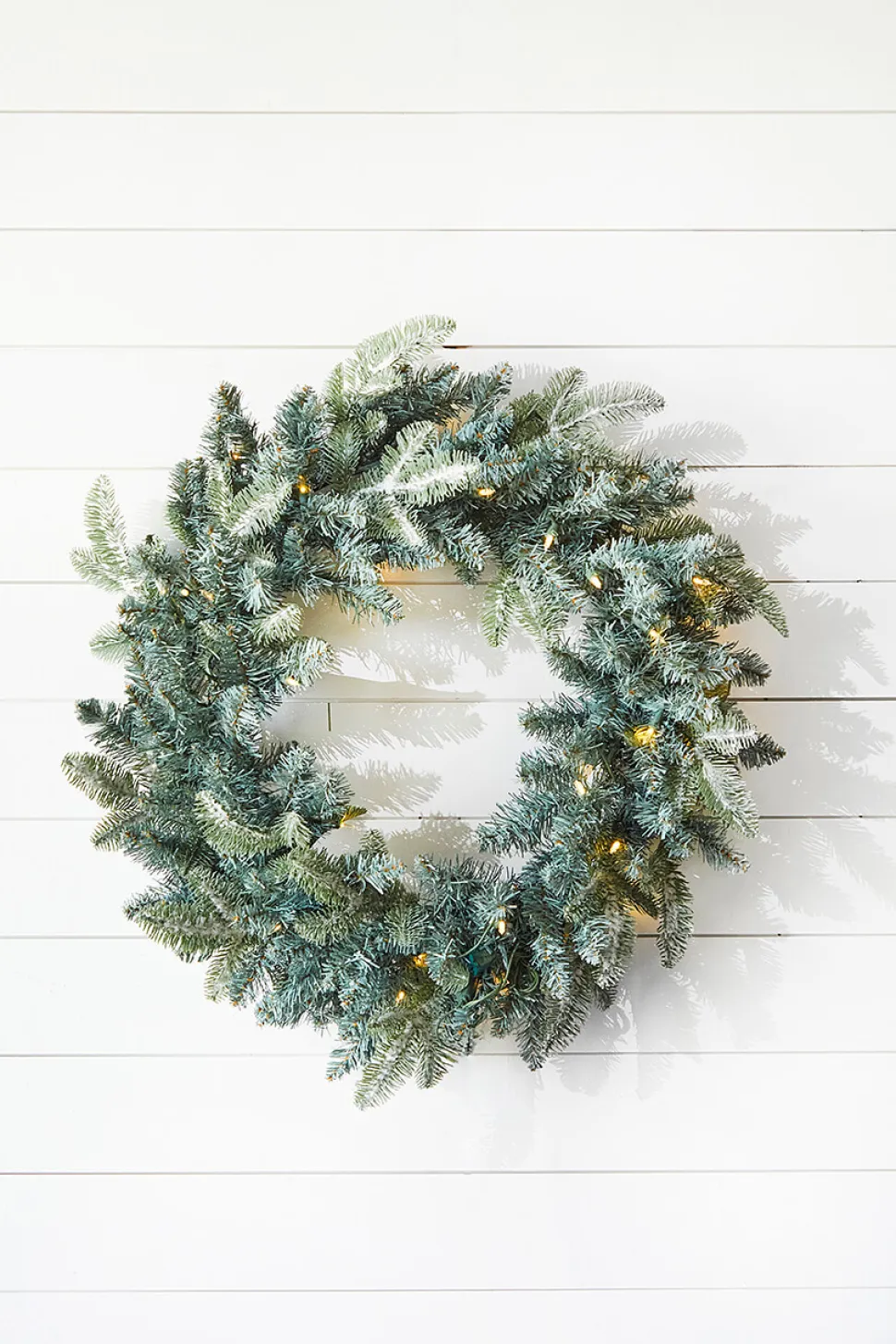 22" Park Hill Frosted Blue Spruce LED Wreath