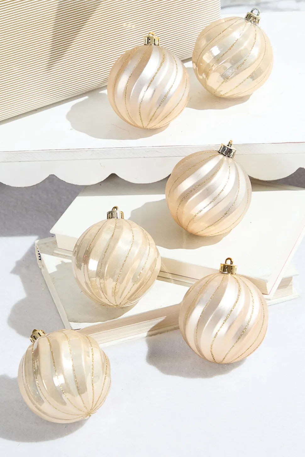 3" Pearl Shatterproof Boxed - Set of 6