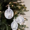 3” Plywood Silver Silhouette Animal Ornament