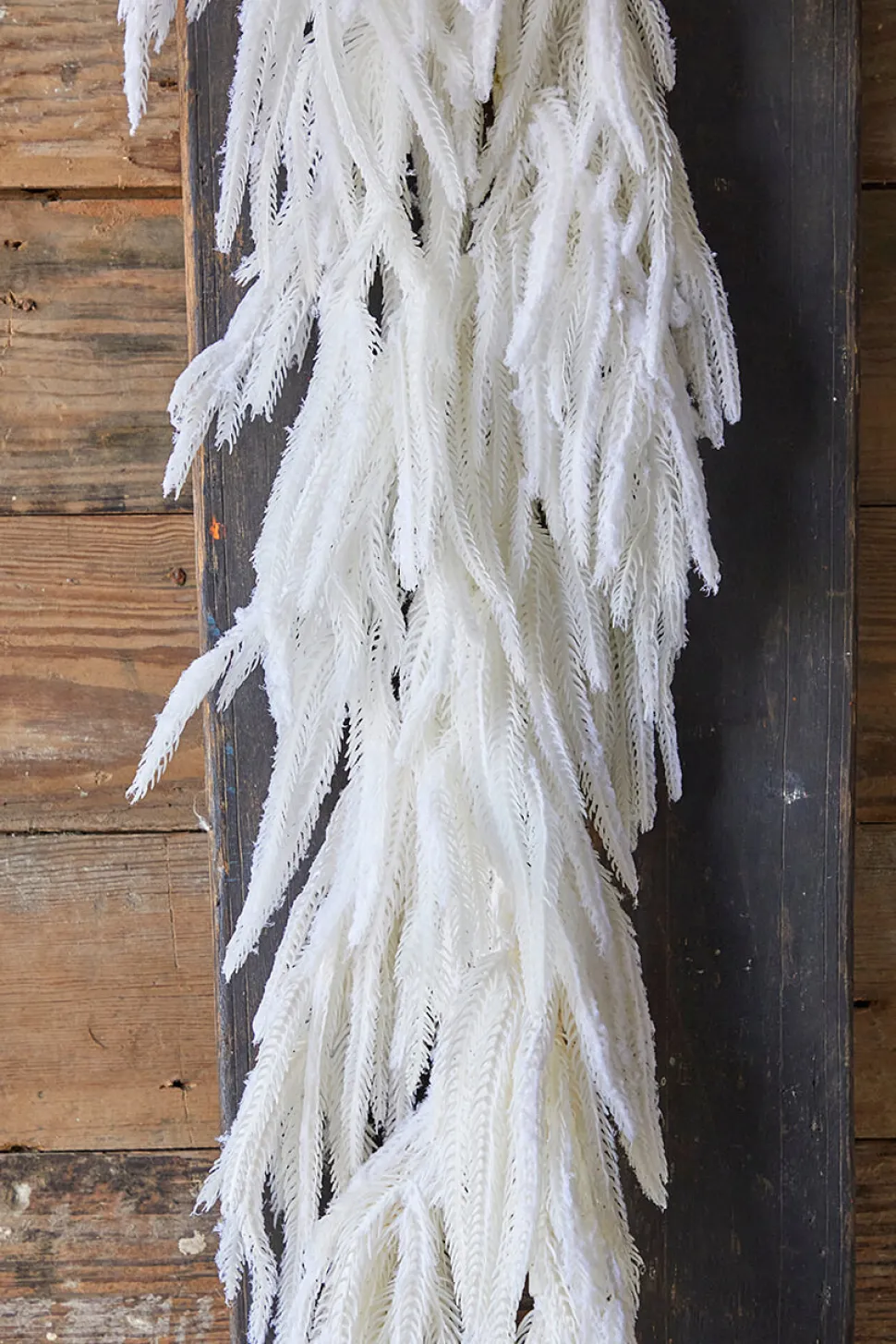 48” Real Touch Flocked White Norfolk Garland