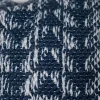 18" Recycled Polyester, Blue And Ivory Pattern Pillow with Polyester Fill