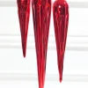 13" Red Finial Glass Ornament
