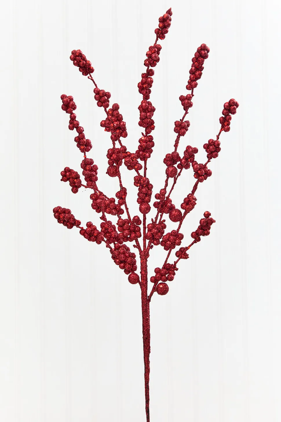 26" Red Glitter Berries Spray