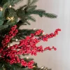 24” Red Iced Water Resistant Mini Berry Spray