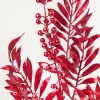 30" Red Metallic Pepperberry Stem