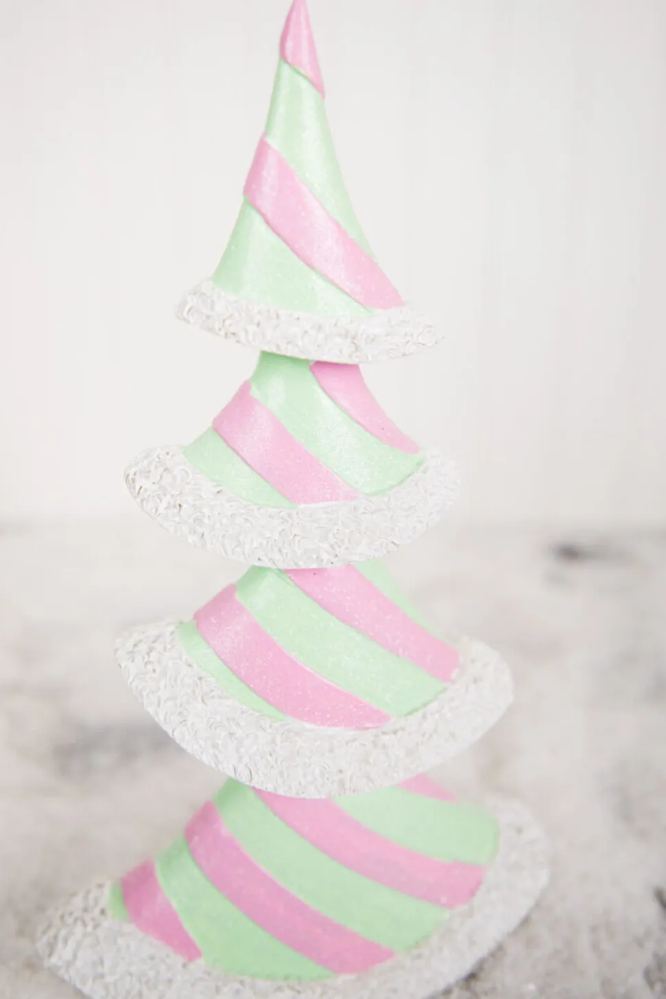 11.6” Resin Pastel Peppermint Layer Tree
