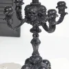 14" Resin Skull Candelabra Halloween Decoration