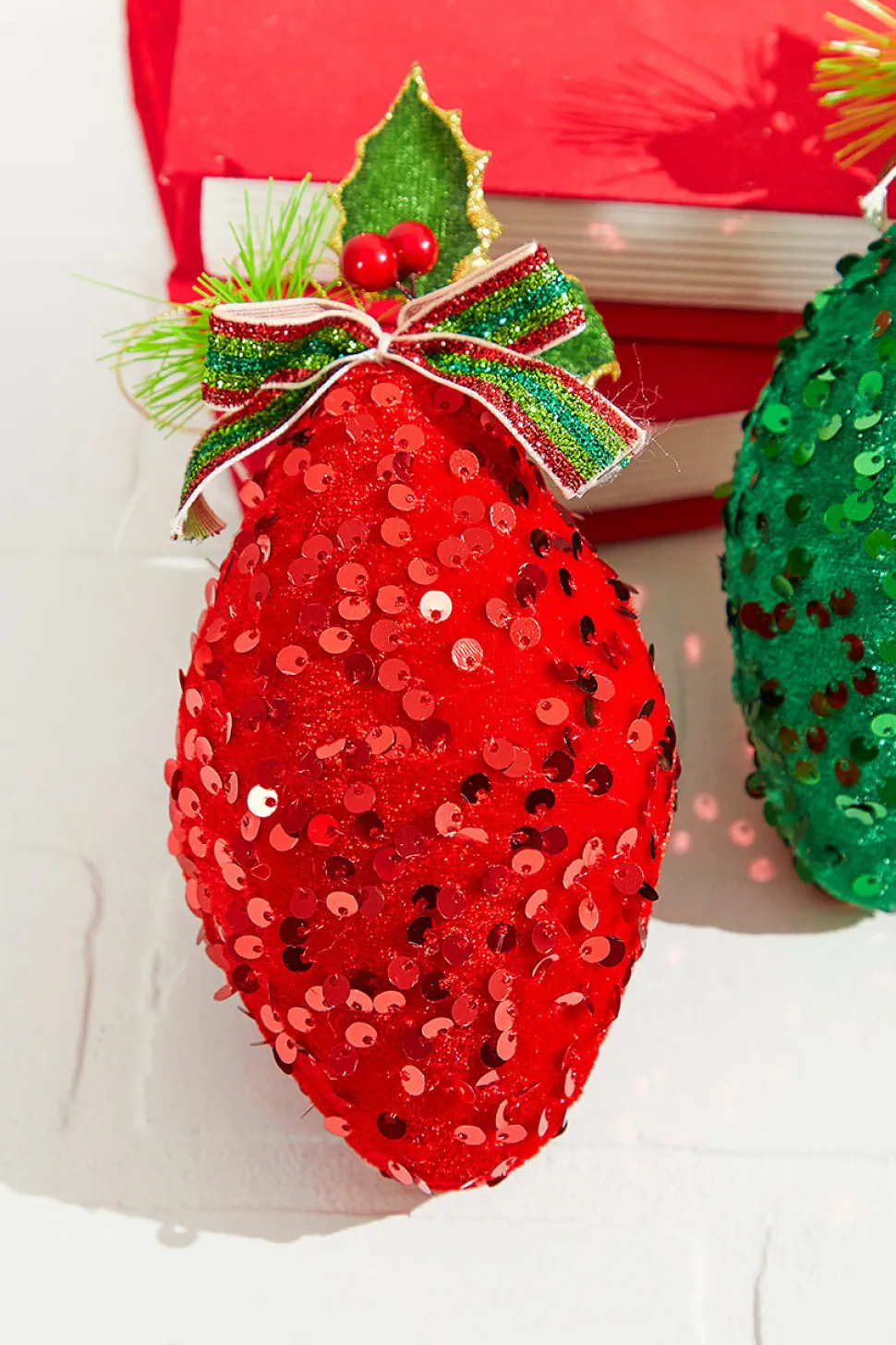 7" Sequin Finial Ornament