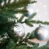 3.9” Shiny/Matte Silver Shatterproof Ornaments - Set of 4