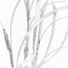 34" Silver Foil Grass Spray