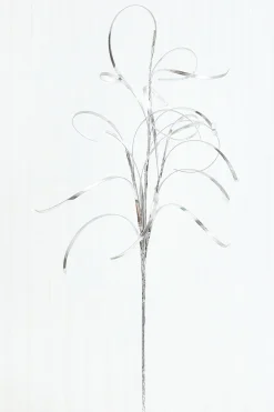 34" Silver Foil Grass Spray