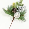 14.5" Silver Glitter Pinecone Ornament Spray