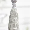 19" Silver Gray Flocked Resin Tree