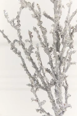 32" Silver Iced Sequin Bead Spray
