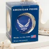 Silver Pearl 3 1/4" Ball with Silk Air Force Logo and Hymn