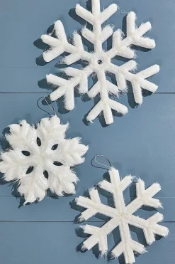 11" - 15" Snowflake Ornament - Set of 3
