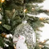 5” Snowman Family Glass Ornament