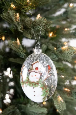 5” Snowman Family Glass Ornament