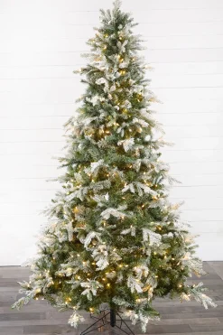 7.5' Snow Tip Aspen with 650 LED Lights