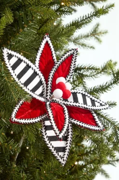 22" Stripe Poinsettia Stem