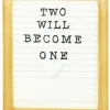 3.5" Two Will Become One Letter Board Customizable Ornament