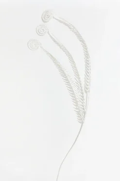 50" White Glitter Curly Spray