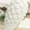 9" White Glitter Pinecone with Hanger