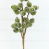 21" Winter Apple Green Beaded Berry Spray