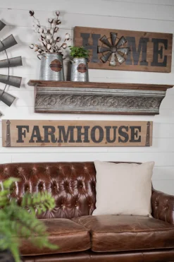 31" Wood and Metal Windmill "Home" Sign