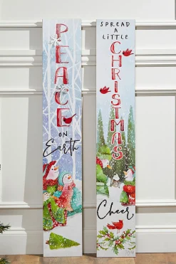 42" Wood Holiday Porch Sign