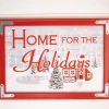 25.9” Wood “Home For The Holidays” Wall Decor