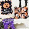 7"x 6" Assorted Halloween Embossed Sign