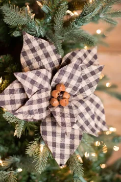22” x 12” Buffalo Check Poinsettia Stem