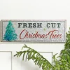 24" x 8" Fresh Cut Christmas Trees Metal Sign
