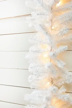 9' x 12" LED White Crystal Spruce Garland