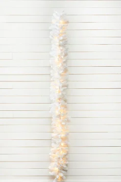 9' x 12" LED White Crystal Spruce Garland