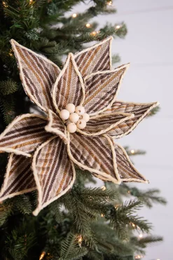 22” x 13" Stripe Poinsettia Stem