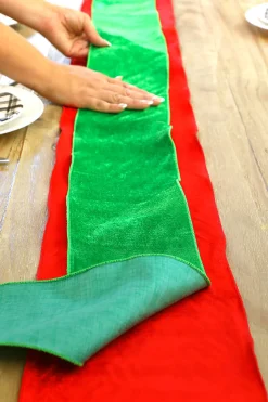 5.5" x 9' Table Runner on a Roll Green