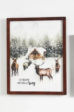 15" x 19" Woodland Scene Wood Wall Art