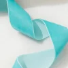 1.5" x 10 Yard Green Teal Unwired Velvet Ribbon