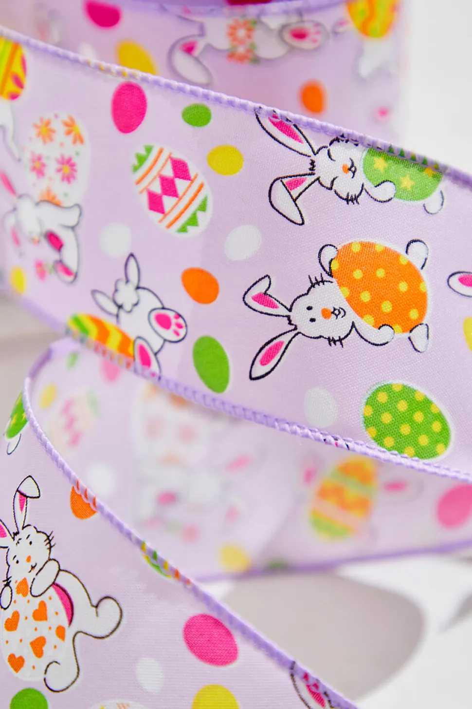 2.5" x 10 Yards Purple Bunny Eggs Ribbon