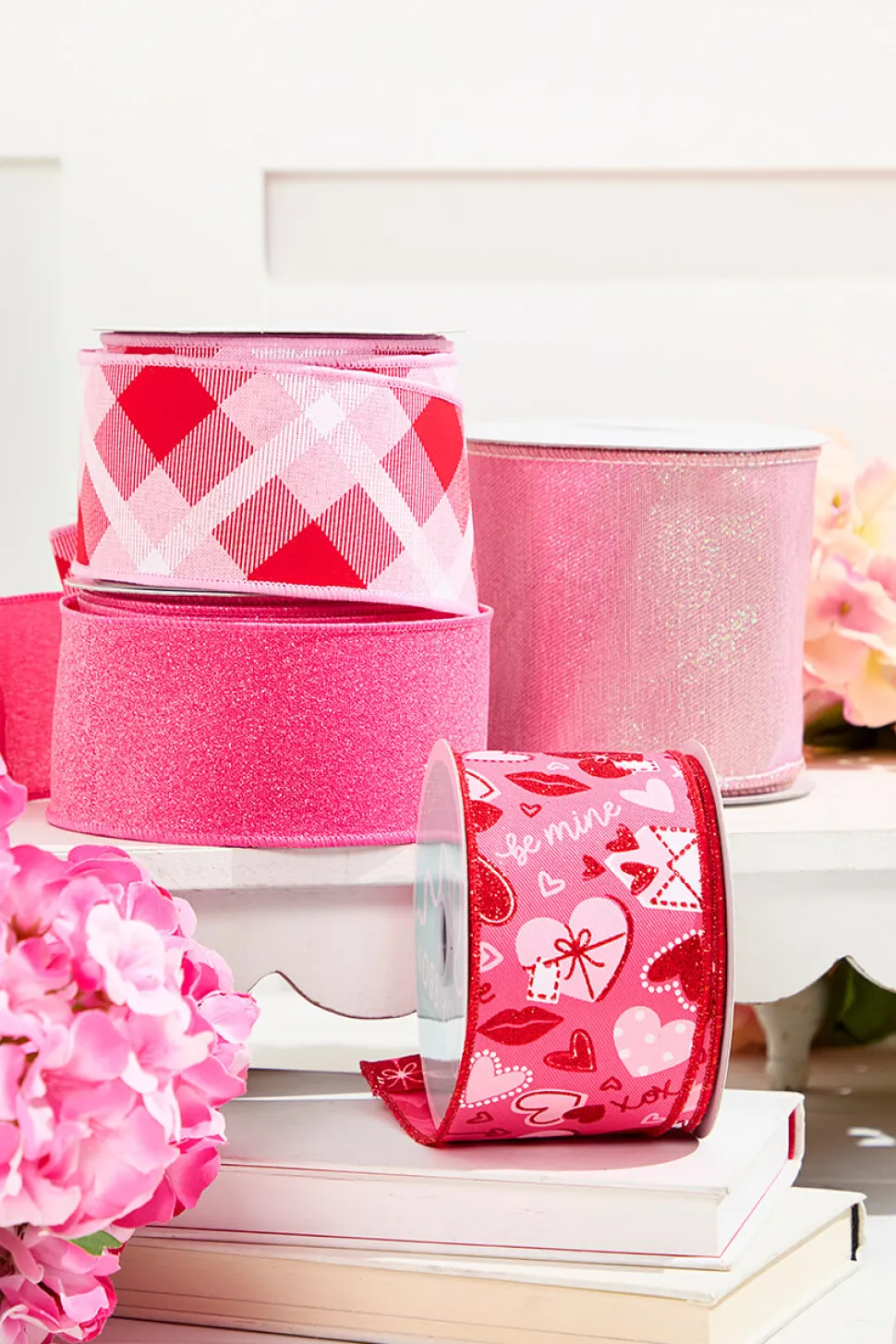 2.5" x 10 Yards Valentine Love Letter Ribbon